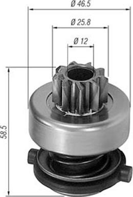 Magneti Marelli 940113020138 - Ведущая шестерня, бендикс, стартер autospares.lv