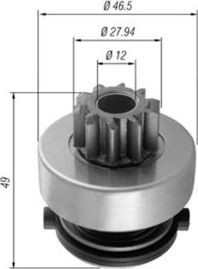 Magneti Marelli 940113020353 - Ведущая шестерня, бендикс, стартер autospares.lv