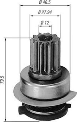 Magneti Marelli 940113020291 - Ведущая шестерня, бендикс, стартер autospares.lv