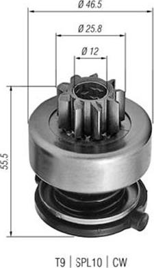 Magneti Marelli 940113020254 - Ведущая шестерня, бендикс, стартер autospares.lv