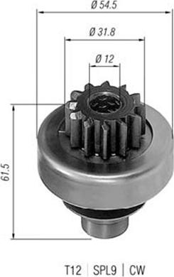 Magneti Marelli 940113020210 - Ведущая шестерня, бендикс, стартер autospares.lv