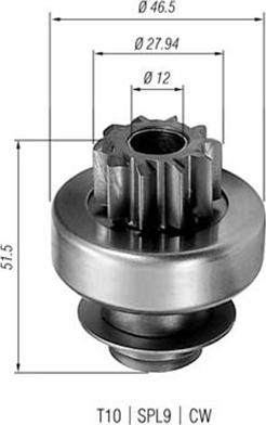 Magneti Marelli 940113020227 - Ведущая шестерня, бендикс, стартер autospares.lv