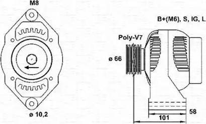 Magneti Marelli 943346042010 - Генератор autospares.lv