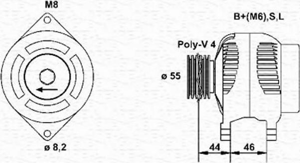 Magneti Marelli 943355180010 - Генератор autospares.lv