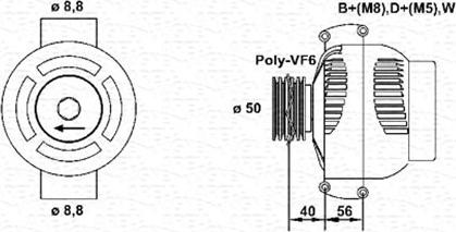 Magneti Marelli 943355134010 - Генератор autospares.lv