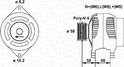 Magneti Marelli 943356980010 - Генератор autospares.lv