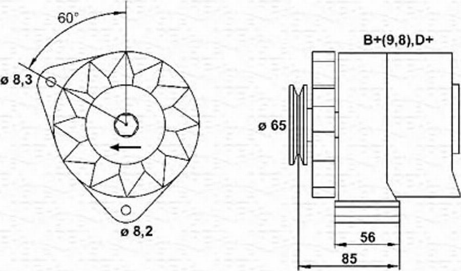 Magneti Marelli 943356447010 - Генератор autospares.lv