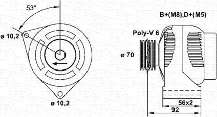 Magneti Marelli 943356576010 - Генератор autospares.lv