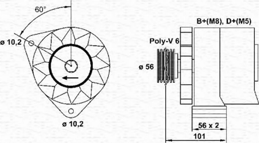 Magneti Marelli 943 35 681 101 0 - Генератор autospares.lv