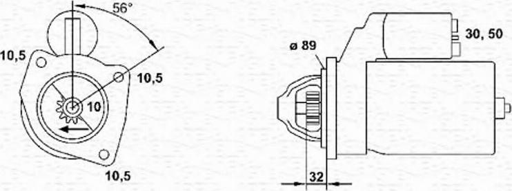 Magneti Marelli 943251658010 - Стартер autospares.lv