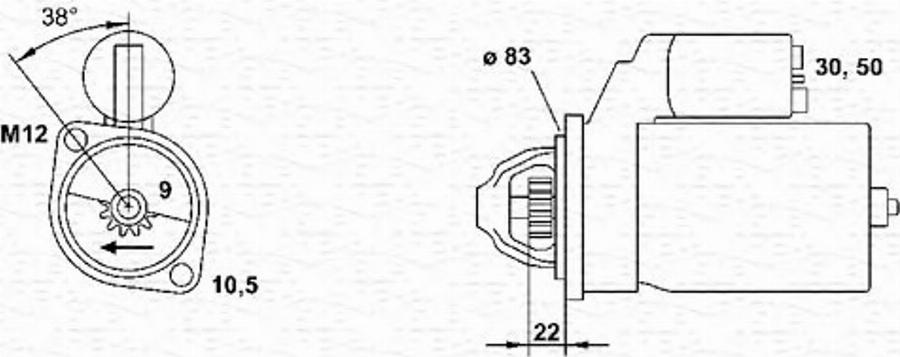 Magneti Marelli 943251325010 - Стартер autospares.lv