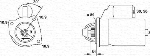 Magneti Marelli 943252201010 - Стартер autospares.lv