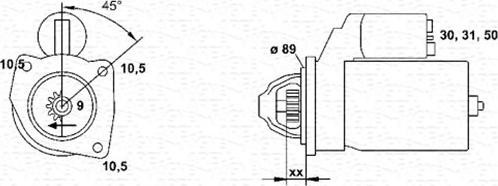 Magneti Marelli 943252208010 - Стартер autospares.lv