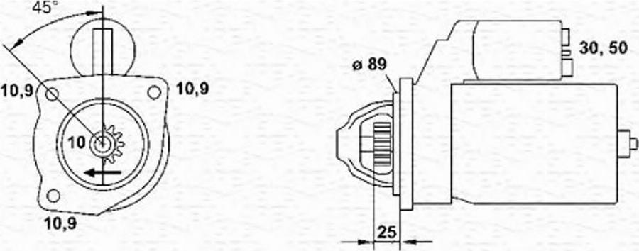 Magneti Marelli 943252274010 - Стартер autospares.lv