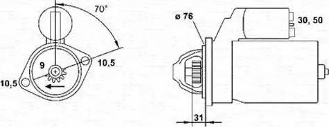 Magneti Marelli 943221332010 - Стартер autospares.lv