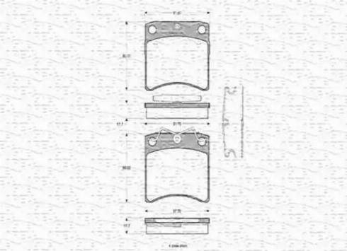 Magneti Marelli 363702160315 - Тормозные колодки, дисковые, комплект autospares.lv