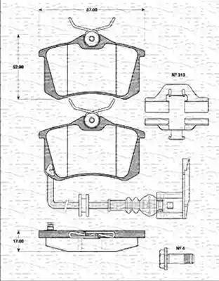 Magneti Marelli 430216170257 - Тормозные колодки, дисковые, комплект autospares.lv