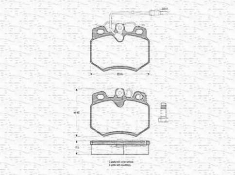 Magneti Marelli 430216170213 - Тормозные колодки, дисковые, комплект autospares.lv