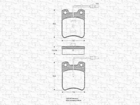 Magneti Marelli 430216170275 - Тормозные колодки, дисковые, комплект autospares.lv