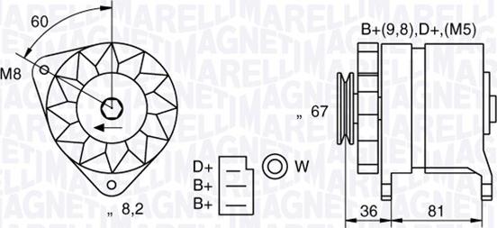 Magneti Marelli 054022384010 - Генератор autospares.lv