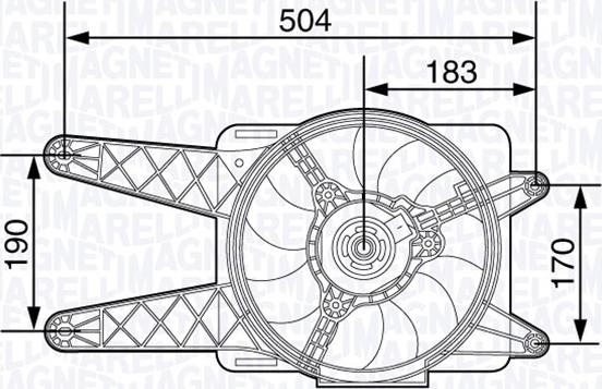 Magneti Marelli 069422480010 - Вентилятор, охлаждение двигателя autospares.lv