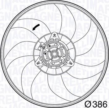 Magneti Marelli 069422564010 - Вентилятор, охлаждение двигателя autospares.lv