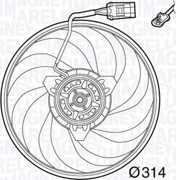 Magneti Marelli 069422565010 - Вентилятор, охлаждение двигателя autospares.lv