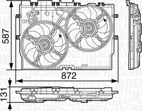 Magneti Marelli 069422584010 - Вентилятор, охлаждение двигателя autospares.lv