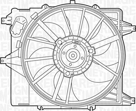 Magneti Marelli 069422345010 - Вентилятор, охлаждение двигателя autospares.lv