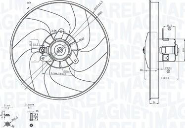 Magneti Marelli 069422756010 - Вентилятор, охлаждение двигателя autospares.lv