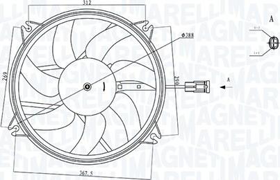 Magneti Marelli 069422720010 - Вентилятор, охлаждение двигателя autospares.lv