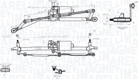 Magneti Marelli 064012001011 - Система очистки окон autospares.lv