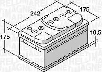 Magneti Marelli 068050051030 - Стартерная аккумуляторная батарея, АКБ autospares.lv