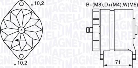 Magneti Marelli 063534681240 - Генератор autospares.lv