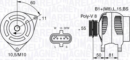 Magneti Marelli 063535550050 - Генератор autospares.lv