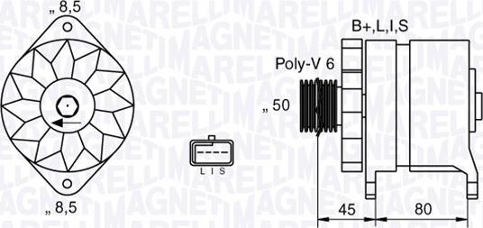 Magneti Marelli 063532633010 - Генератор autospares.lv