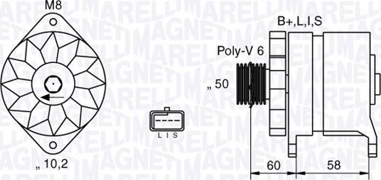 Magneti Marelli 063532637010 - Генератор autospares.lv