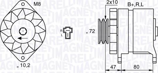 Magneti Marelli 063532621010 - Генератор autospares.lv