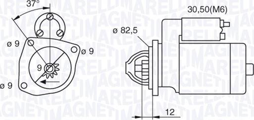 Magneti Marelli 063521082390 - Стартер autospares.lv