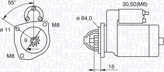 Magneti Marelli 063521070910 - Стартер autospares.lv