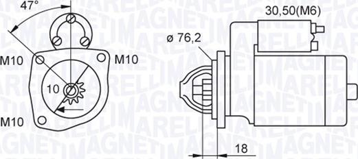 Magneti Marelli 063521101040 - Стартер autospares.lv