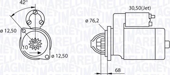 Magneti Marelli 063521250480 - Стартер autospares.lv