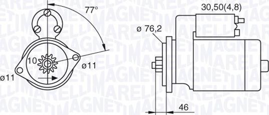 Magneti Marelli 063521230160 - Стартер autospares.lv