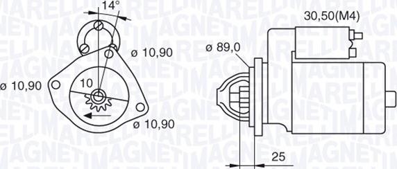 Magneti Marelli 063523680820 - Стартер autospares.lv