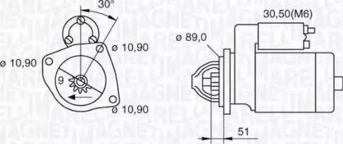 Magneti Marelli 063523683090 - Стартер autospares.lv