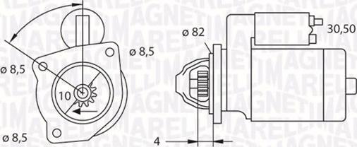 Magneti Marelli 063523625010 - Стартер autospares.lv