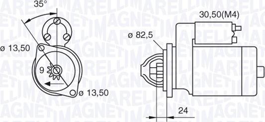 Magneti Marelli 063523620760 - Стартер autospares.lv