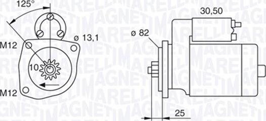 Magneti Marelli 063522609010 - Стартер autospares.lv