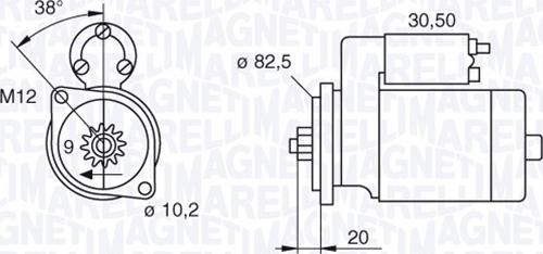 Magneti Marelli 063522601010 - Стартер autospares.lv