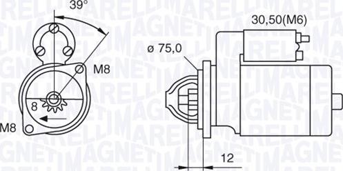 Magneti Marelli 063522607010 - Стартер autospares.lv